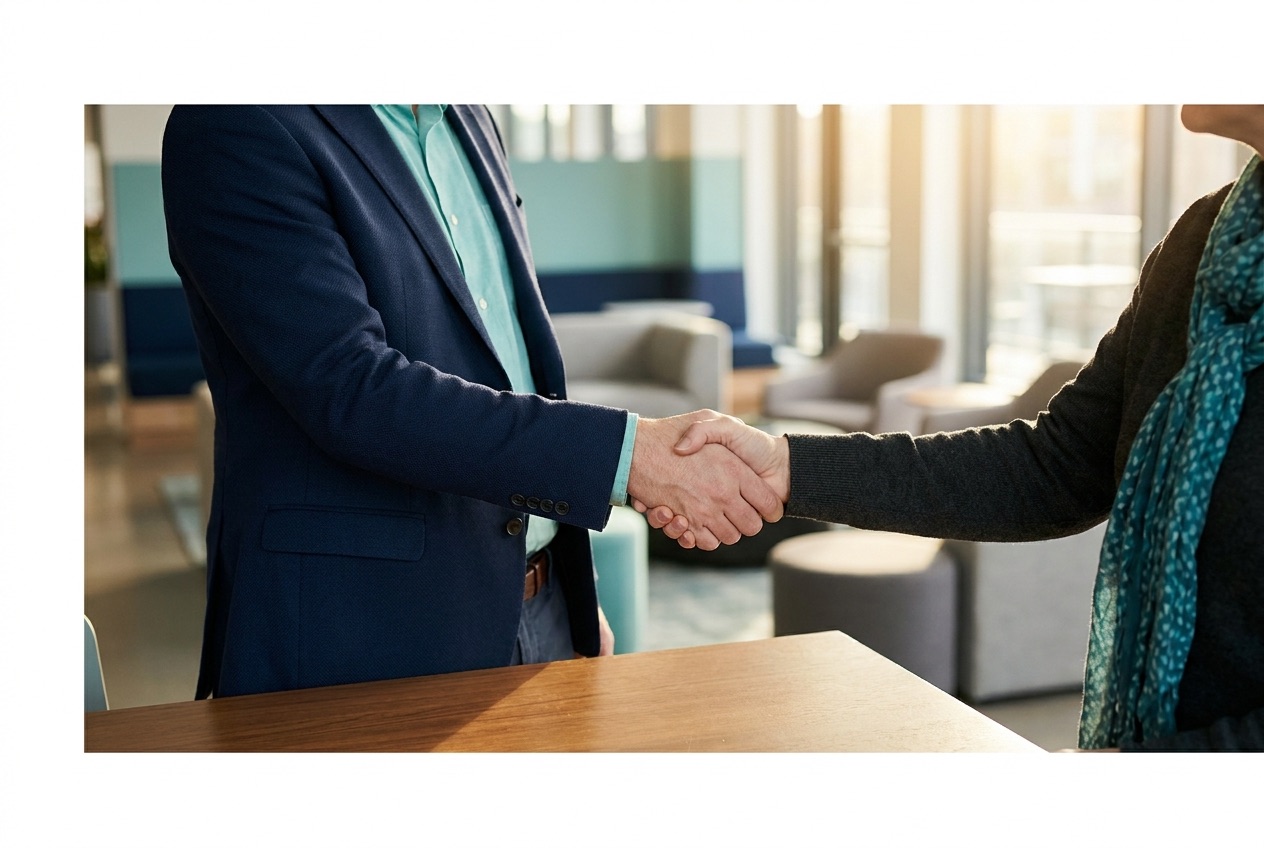 Handschlag als Symbol für eine vertrauensvolle Partnerschaft